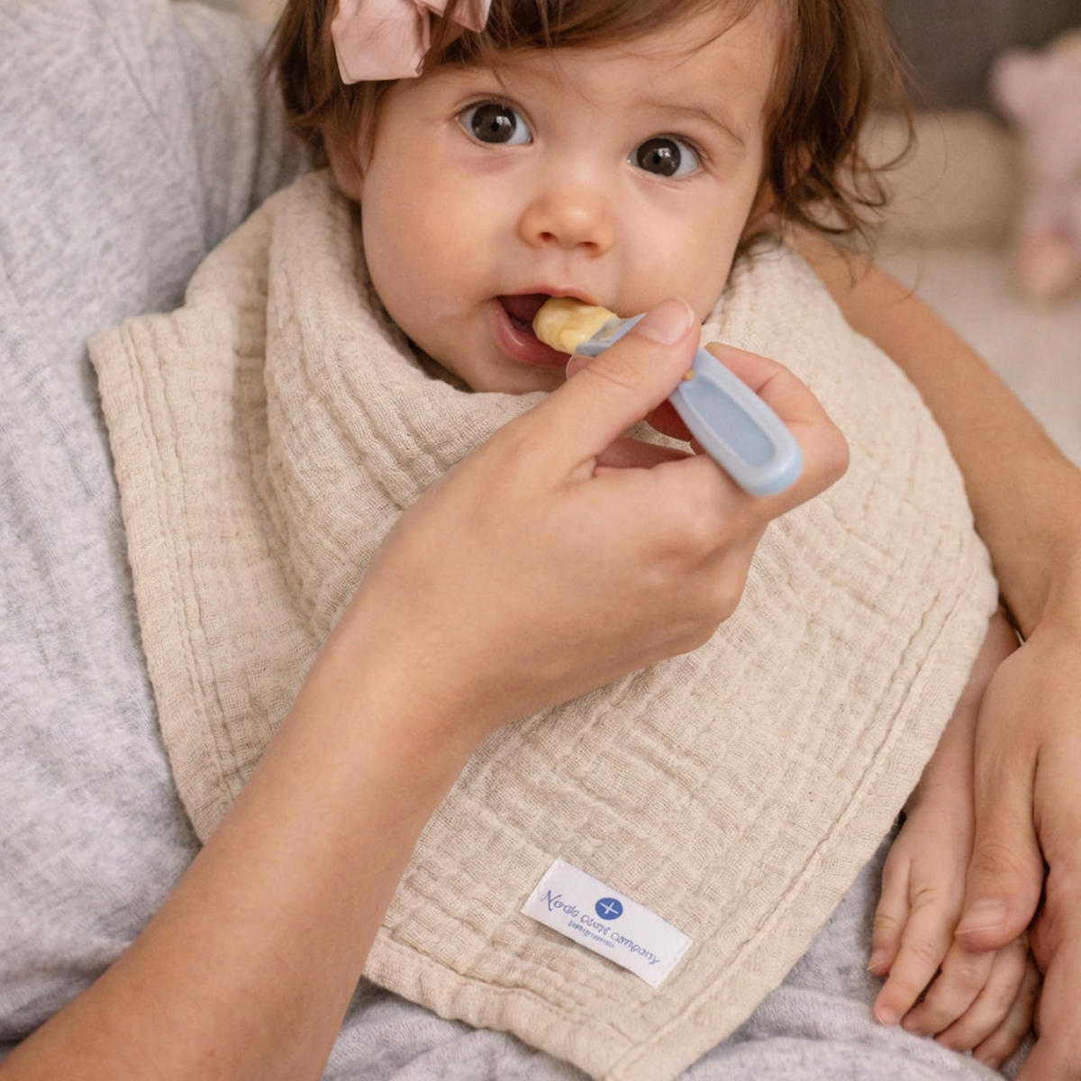 MUSSELINDECKE Babydecke Stilltuch Einschlagdecke Säuglingsdecke Mulltuch ab Geburt - Naturfarben, Textil (80/80cm) - nordic coast company