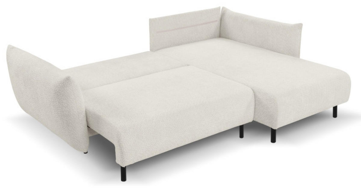 ECKSOFA Creme DELI Mit Schlaffunktion Rechts - Beige, Textil (257/171cm) - Sepro Meble