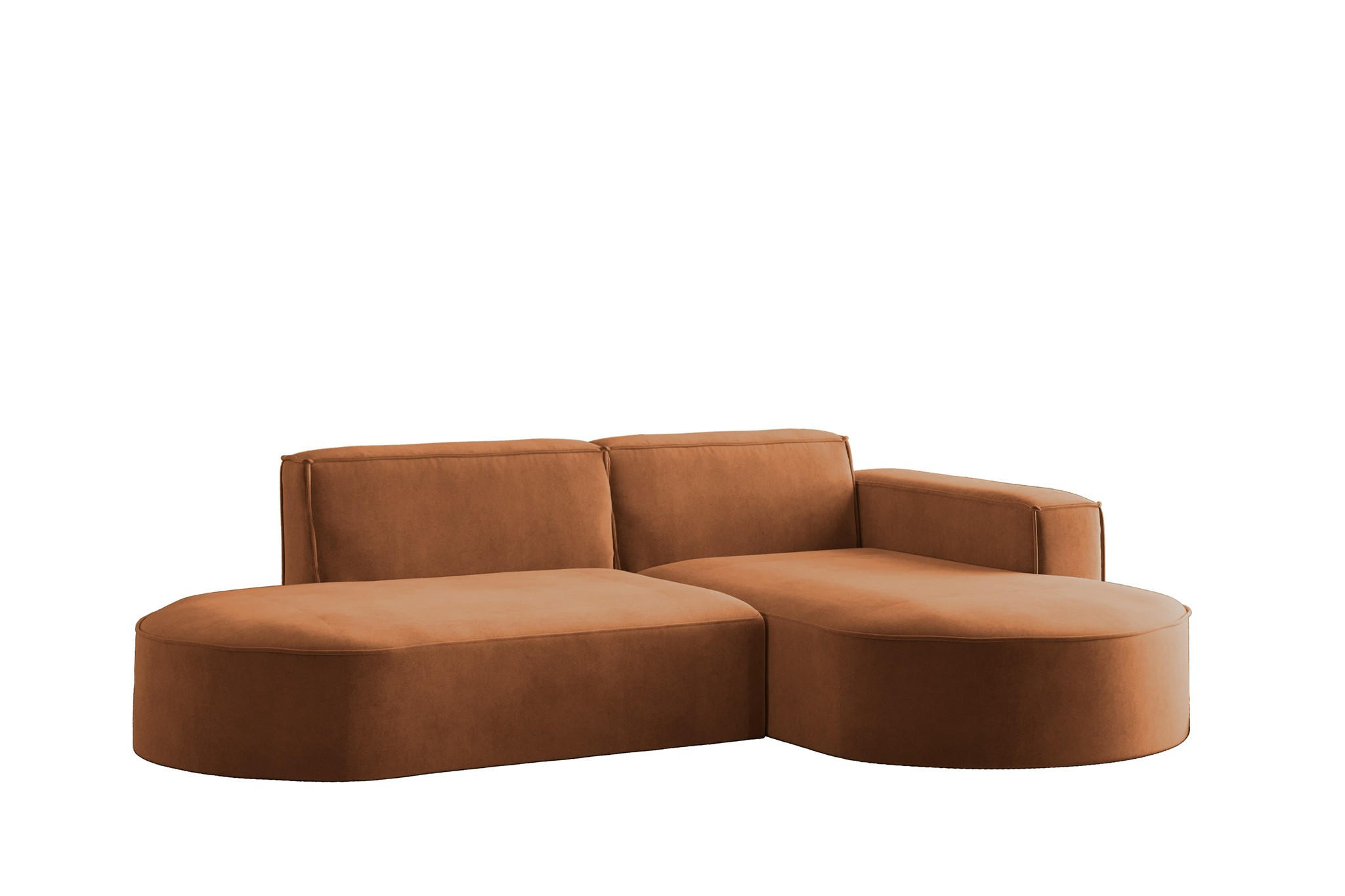 ECKSOFA Palma Xs In Noel - Rot, Holzwerkstoff/Textil (236/165cm) - Fun Möbel