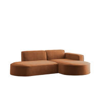ECKSOFA Palma Xs In Noel - Rot, Holzwerkstoff/Textil (236/165cm) - Fun Möbel