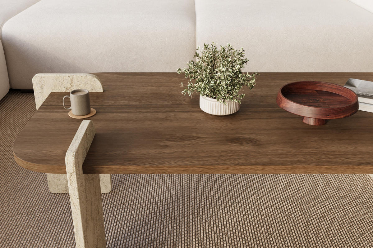 COUCHTISCH Twinkle Braun 60x120 - Braun, Holzwerkstoff (60/120/35cm) - moebel17