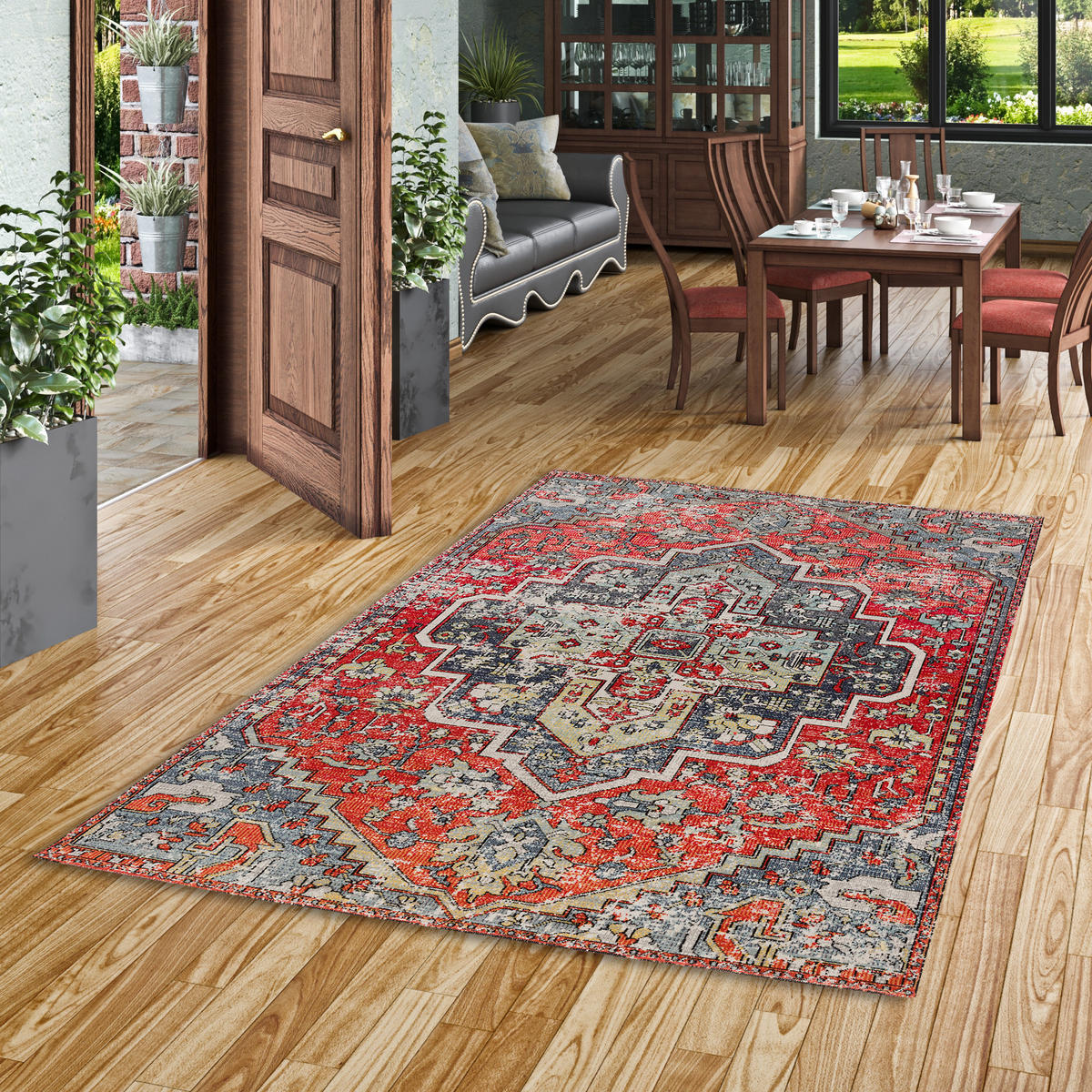 DESIGNER TEPPICH VINTAGE ZOE ORIENT KLASSIK - Rot, Textil (120/170cm) - Pergamon