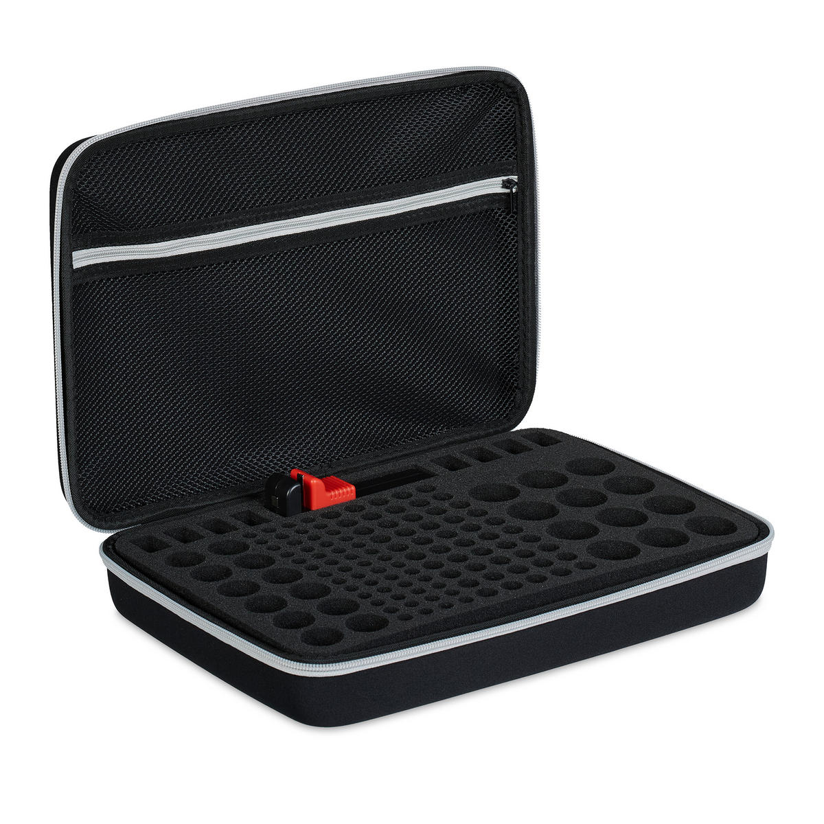 BATTERIEKOFFER - Schwarz, Textil (34/24/8cm) - Relaxdays