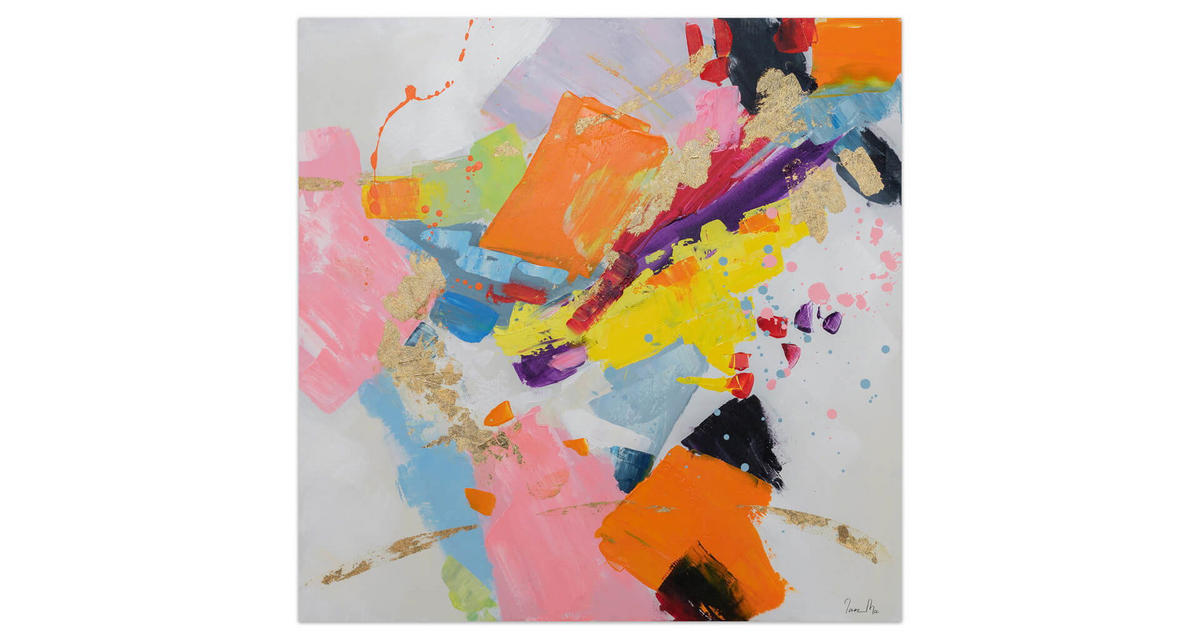 ACRYLBILD HANDGEMALT 80/80 cm - Multicolor, Holz/Textil (80/80cm) - KUNSTLOFT