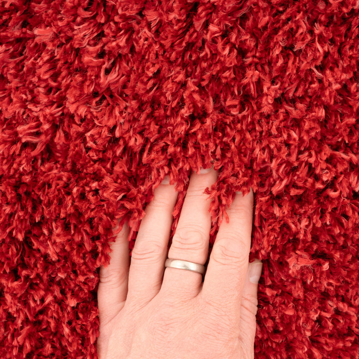 HOCHFLORTEPPICH Weinrot - Weinrot, Naturmaterialien/Textil (60/110cm) - Kukoon Rugs