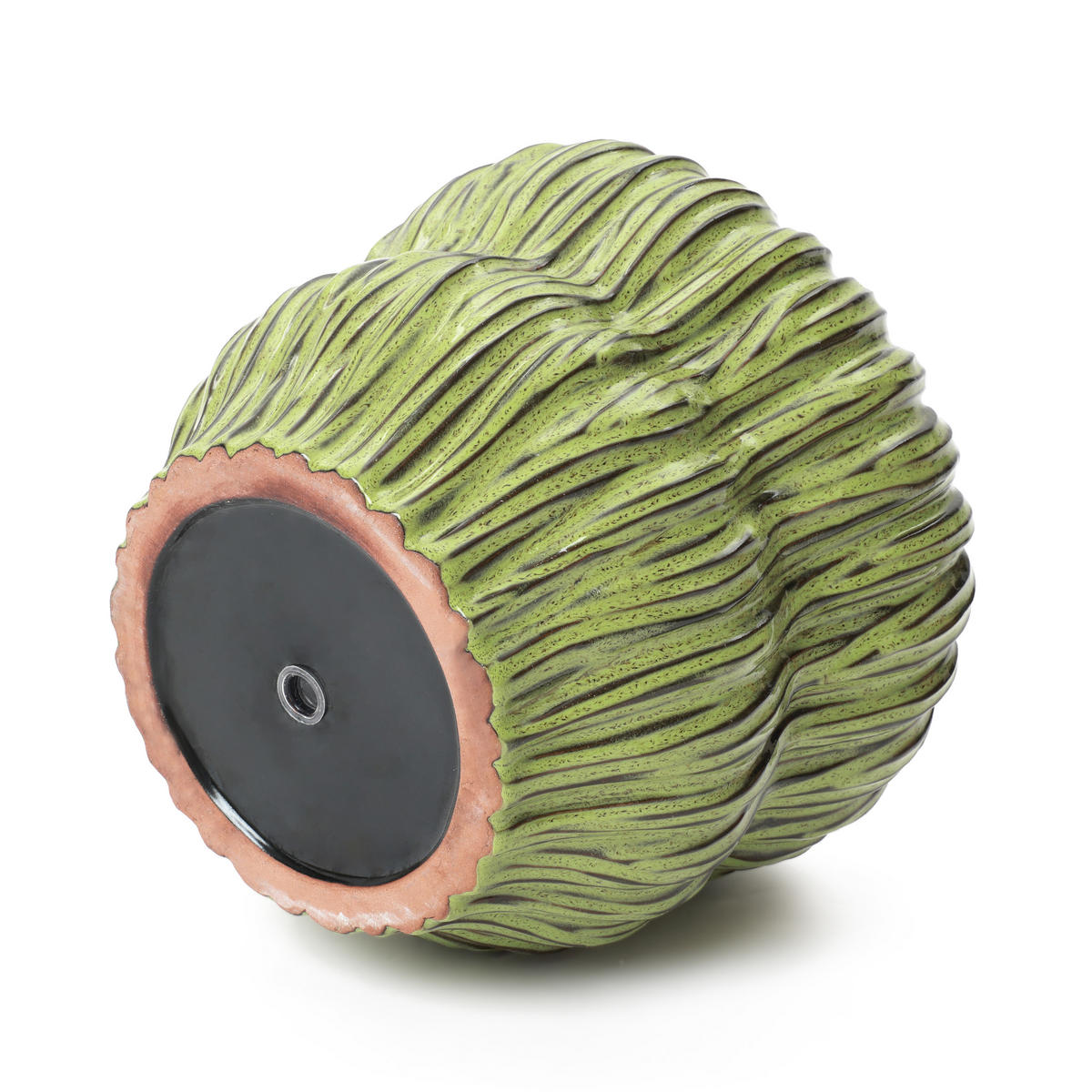 GRÜNER Keramik-Blumentopf, Durchmesser 26 cm, Höhe 24,5 cm - Grün, Keramik (25cm) - Hometopia