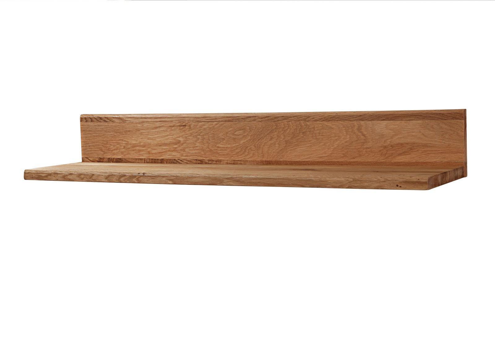 WANDREGAL Wild-/Zerreiche 81x20x12 natur geölt FRANKFURT #104 - Naturfarben, Holz (81/12/20cm) - Massivmoebel24