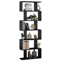 BÜCHEREGAL BASK MAX Schwarz 76,4/28/210 cm - Schwarz, Holzwerkstoff (76.4/210/28cm) - Matkam Möbel