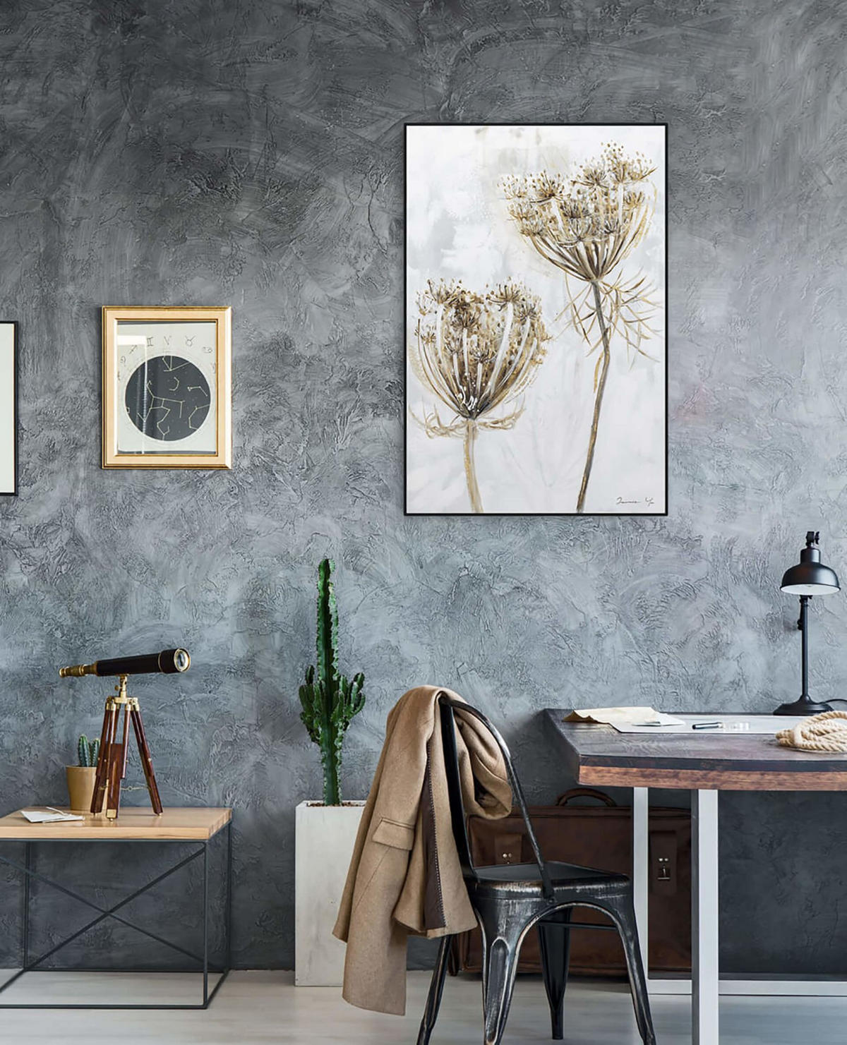 OLEJOMAĽBA 60/90 cm, Zvieratá - béžová, drevo/textil (60/90cm) - KUNSTLOFT