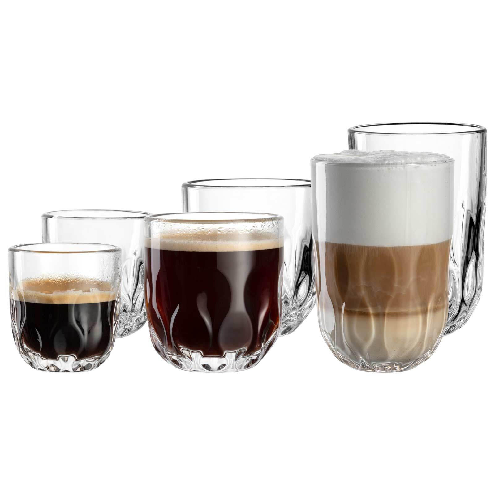 BARISTA-SET (3) Gocce transparent 6er Set - Transparent, Glas (1/1/1cm) - Leonardo Living