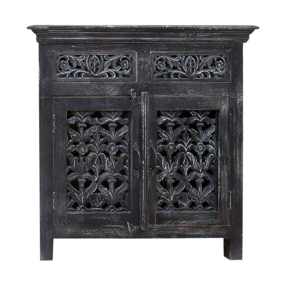 ANRICHTE aus Holz 90x40x90 Cm - Schwarz, Holz (40/90/90cm) - Wanderlust