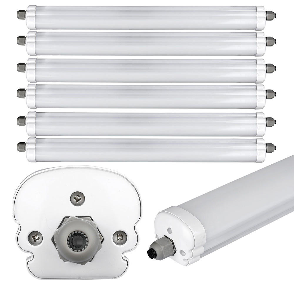 LED DECKENLEUCHTE Grau Metall 6er Set - Grau, Kunststoff (120/8.6/7cm)