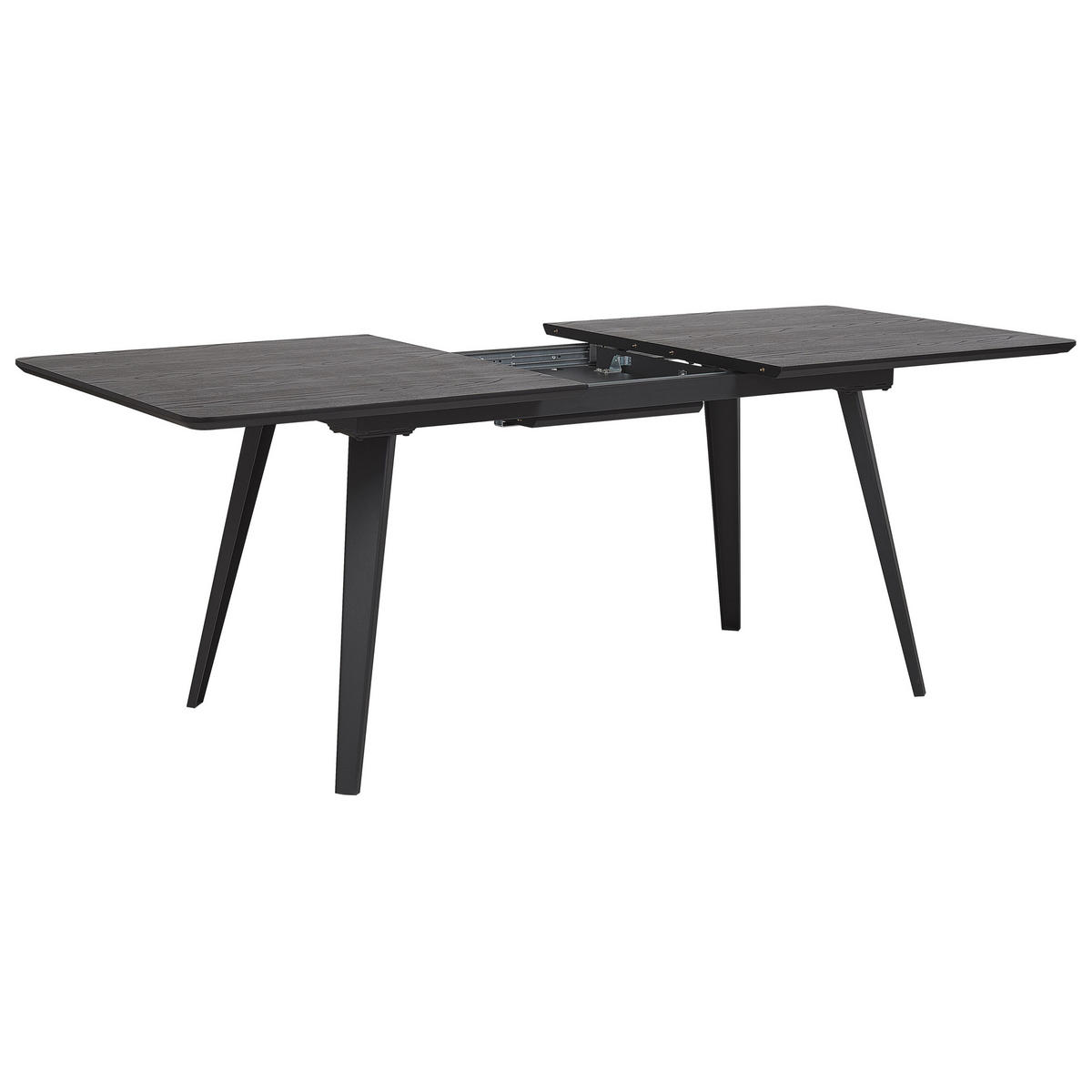 ESSTISCH 160-200/90/75 cm Schwarz Rechteckig Irvington - Schwarz, Holzwerkstoff (90/90/75cm) - Beliani