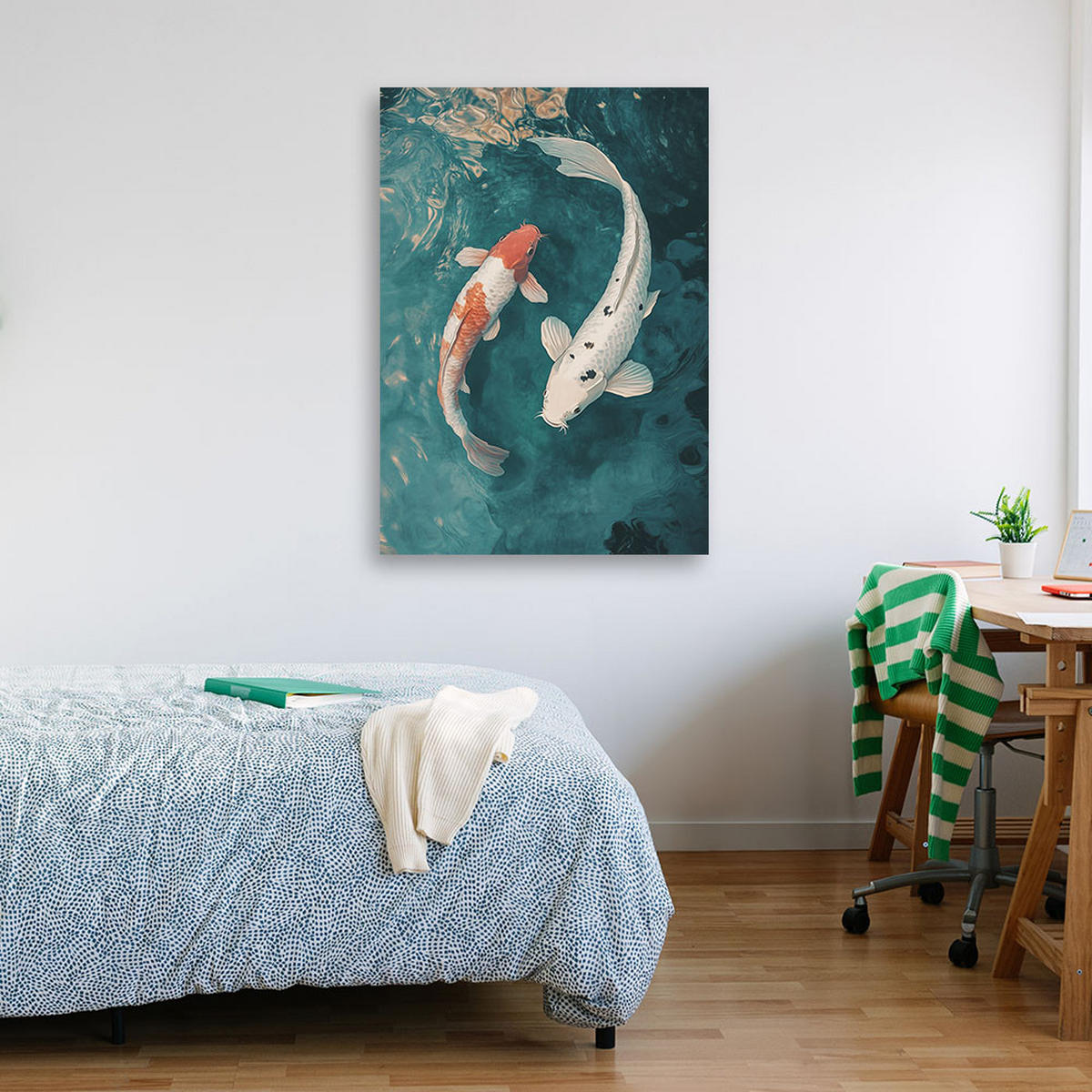 LEINWANDBILD Tiere 60x90cm - Blau, Textil (60/90cm) - Feeby