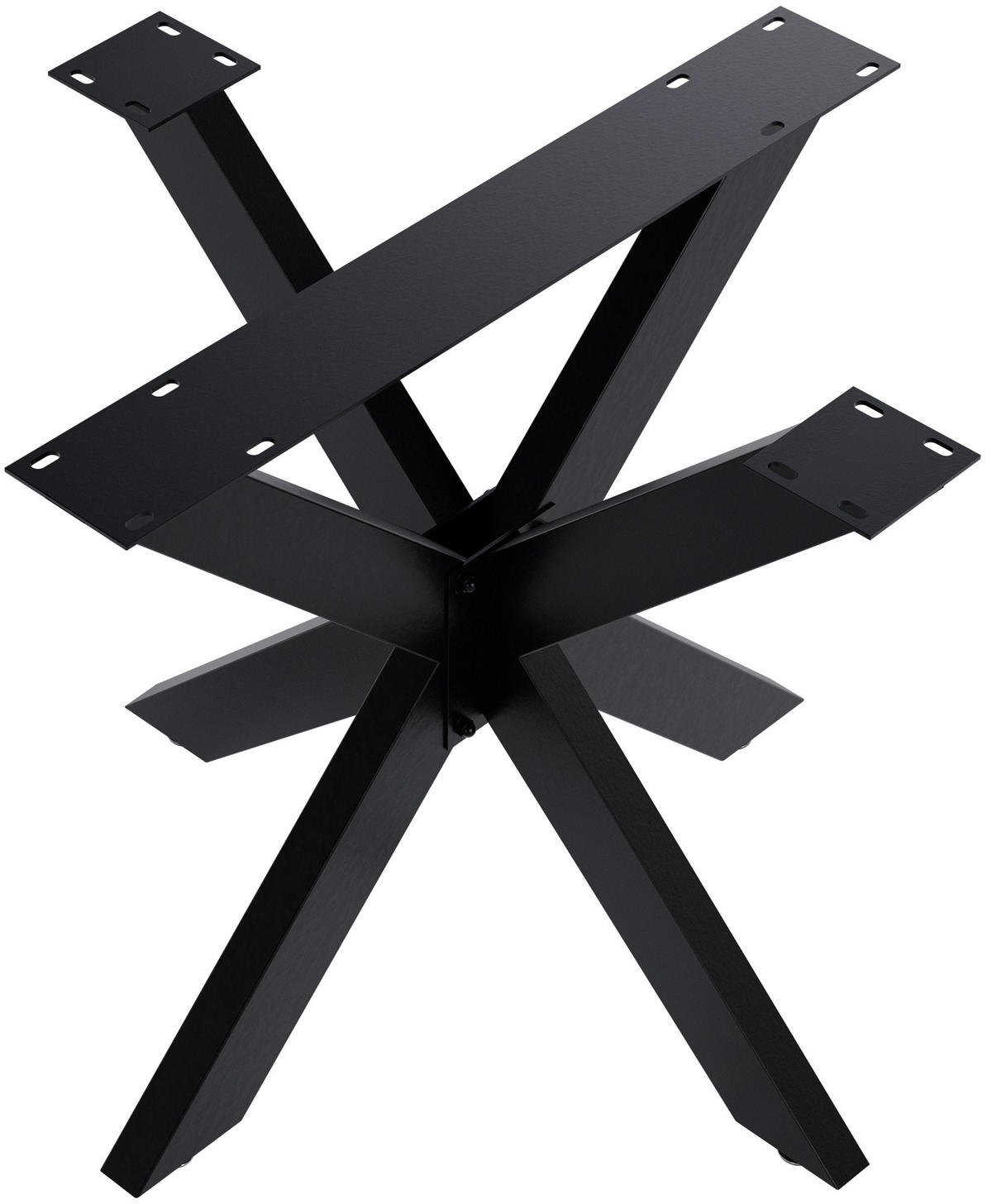 TISCHBEIN eckig 85/85/71 cm Metall Schwarz - Schwarz, Metall (85/71/85cm) - CLP