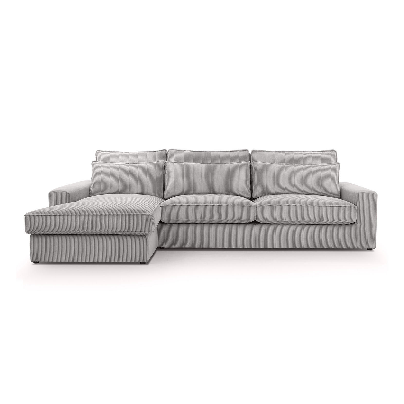 ECKSOFA 4 Sitzer Medan Mini, Grau - Grau, Textil (276/176cm) - Fedve