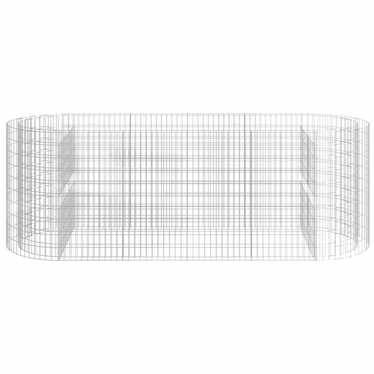 GABIONEN-HOCHBEET Verzinktes Eisen 300x100x100 cm - Silberfarben, Metall (300/100/100cm) - furnicato