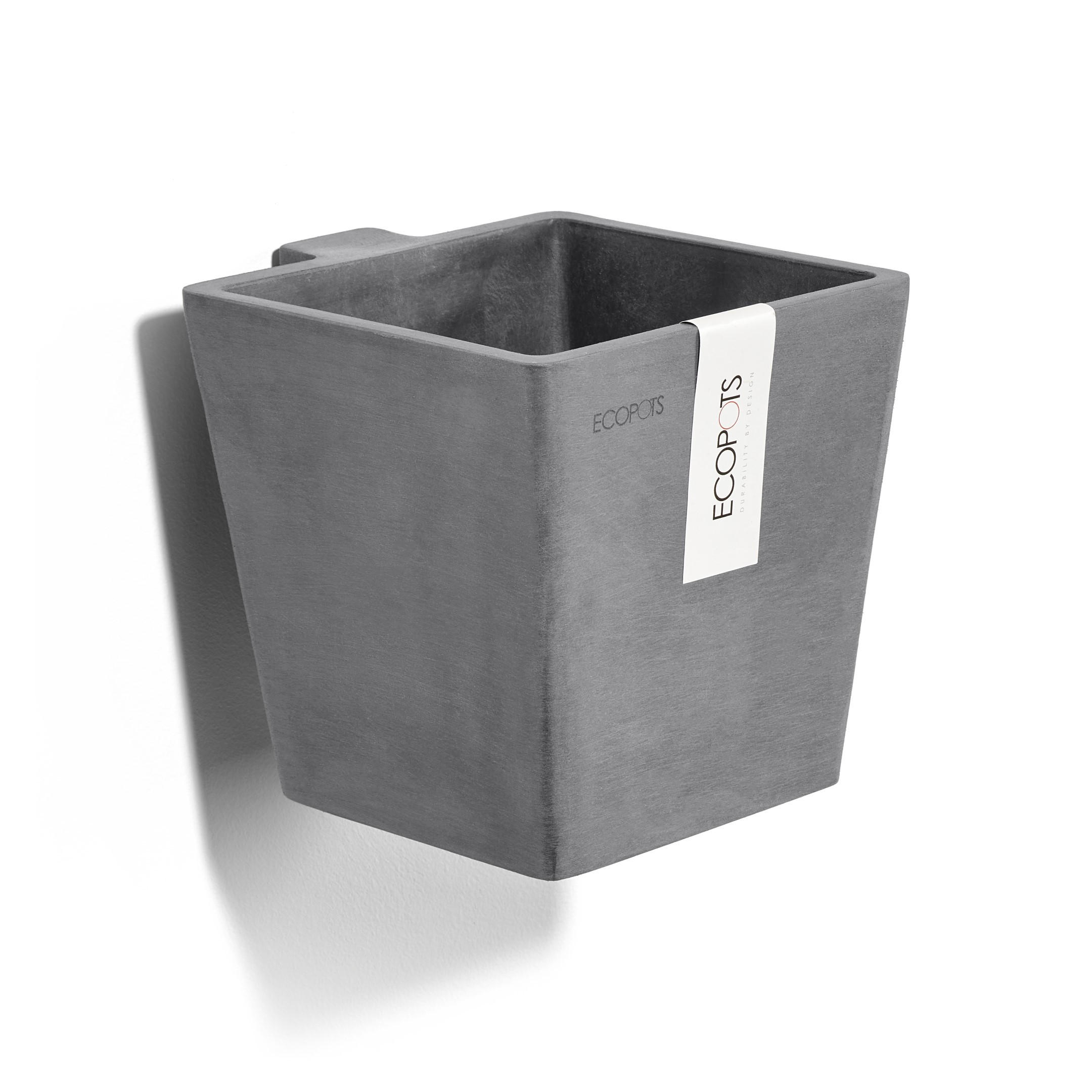 BLUMENTOPF Manhattan Wall 15/17,2/15 cm Grau - Grau, Kunststoff (15/15cm) - Ecopots