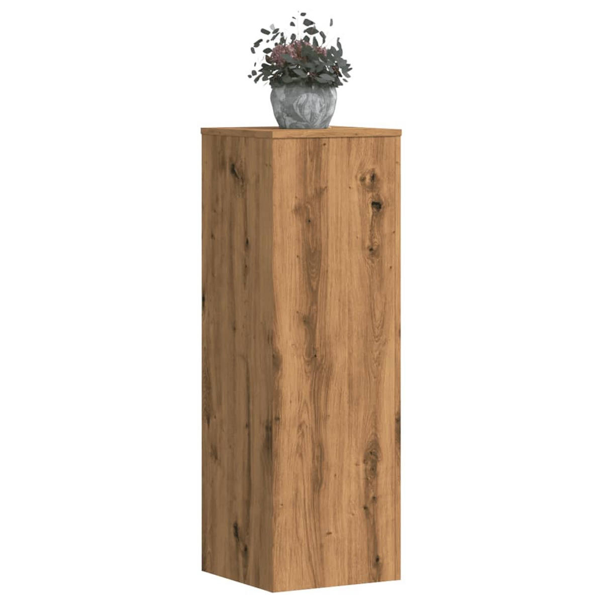 PFLANZENSTÄNDER 2er Set Artisan-Eiche 33/33/100 Cm Holzwerkstoff - Braun, Holzwerkstoff (33/100/33cm) - vidaXL