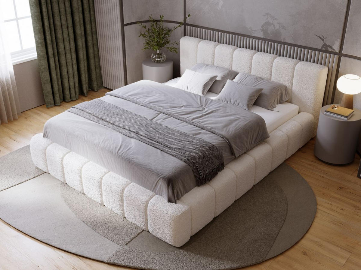 POLSTERBETT Orio 160x200 Beige - Beige, Textil (160/200cm) - Graingold