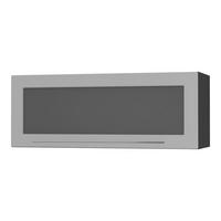 KLAPPHÄNGESCHRANK Kvantum W4BS/90 Dust Grey Matt / Schwarz Matt 90 / 32,5 / 36cm - Schwarz/Grau, Holz/Holzwerkstoff (90/36/32.5cm) - Feldmann-Wohnen