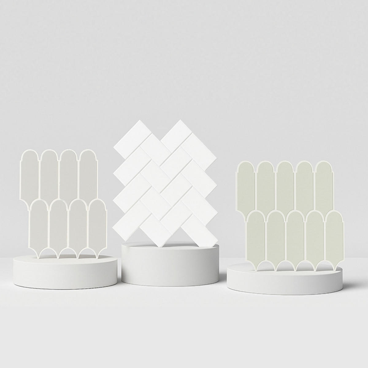 FLIESENAUFKLEBER 1 Stück 30,5 x 30,5 cm Selbstklebende Fliesen - Corbe Verde - Grün, Kunststoff (30.5/0.16/30.5cm) - Mazovia