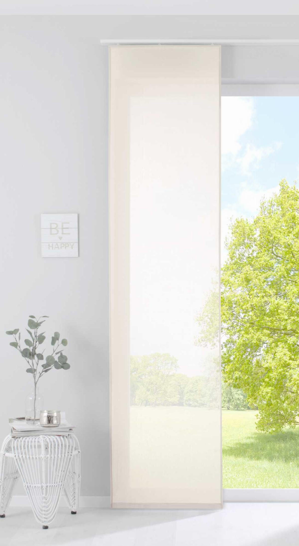 VORHANG NIZZA HxB 245x60 cm Creme - Creme, Textil (60/245cm) - Gardinenbox