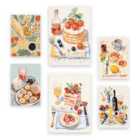 POSTER Set Mit 6 Nachspeisen In Foodies A3 & A4 Rahmenlos - Klar, Papier (29/3cm) - Nacnic