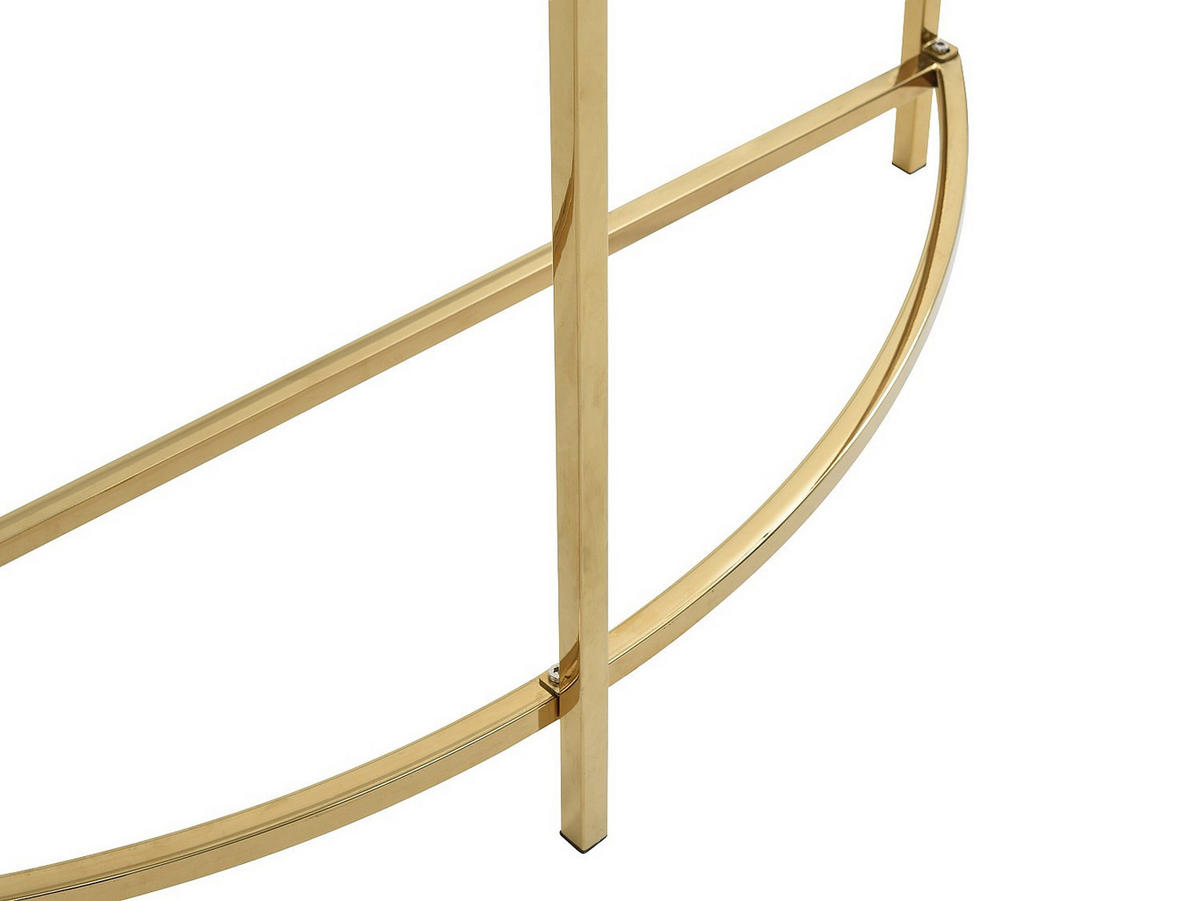 KONSOLENTISCH - 120 cm x 36 cm - Keramik - Weiß, Goldfarben - CYLIAN - Goldfarben/Weiß, Keramik (36/120/79cm) - Vente-Unique