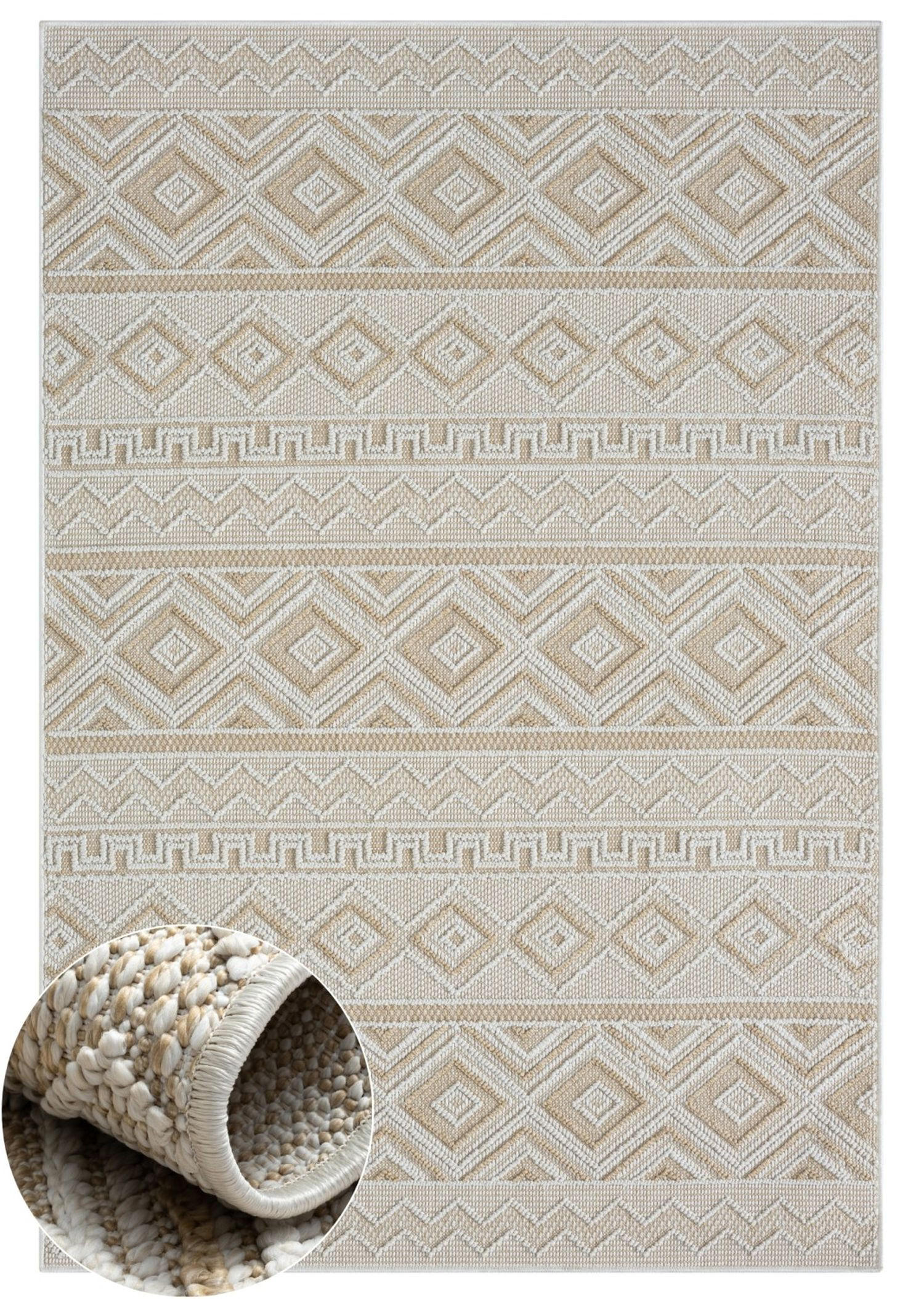 OUTDOORTEPPICH Arya Beige,Sandfarben,Creme 200/300 cm - Beige, Textil (200/300cm) - My-Rug