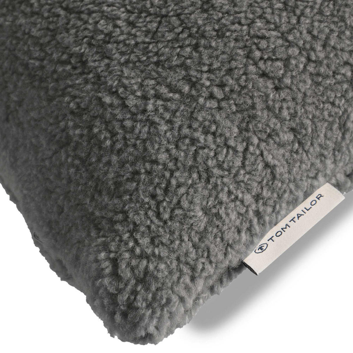 ZIERKISSENHÜLLE TEDDY - Grau, Textil (45/45cm) - Tom Tailor