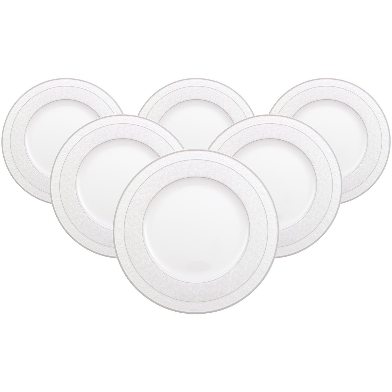 SPEISETELLER Gray Pearl weiß ø 27,5 cm 6er Set - Weiß, Keramik (27.5cm) - Villeroy & Boch
