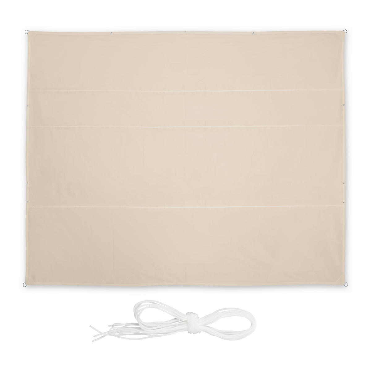 SONNENSEGEL - Beige, Textil/Metall (600/500cm) - Relaxdays