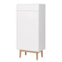 SCHUHKOMMODE mit 1 Schublade und 1 Tür - Eichefarben/Weiß, Holzwerkstoff (60/132/38cm) - home24
