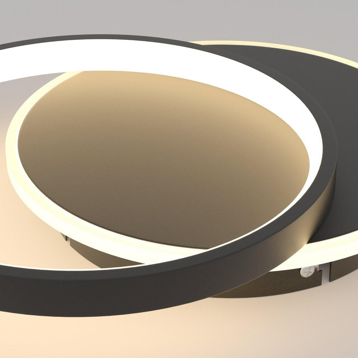 LED-DECKENLEUCHTE Gemini 41/30/6 cm - Schwarz, Metall (41/30/6cm) - Nettlife