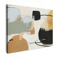 LEINWANDBILD Farbe - Abstrakt - Farben 40x30 cm - Currygelb, Textil (40/30cm) - MuchoWow