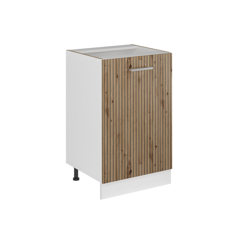 SPODNÍ SKŘÍŇKA KUCHYŇSKÉ LINKY R-Line, Řemeslný dub/Bílá, 50 cm bez pracovní desky - bílá/dub artisan, kompozitní dřevo (50/81.6/46cm) - Vicco