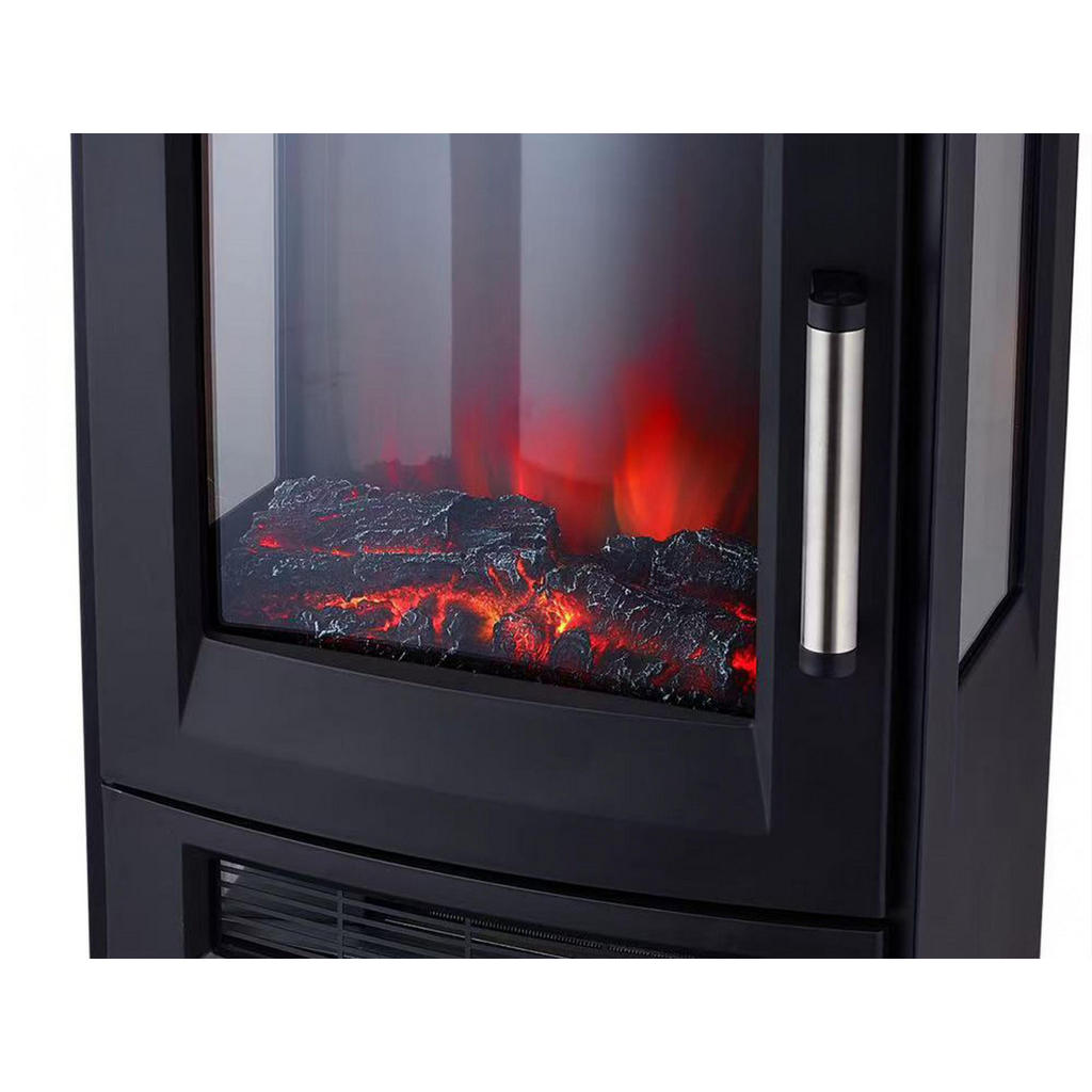 Thumbnail - Purline Elektrokamin, Schwarz, Glas, Quadratisch, eckig, 44x75x35 cm, Freizeit, Heizen & Kühlen, Elektrokamine