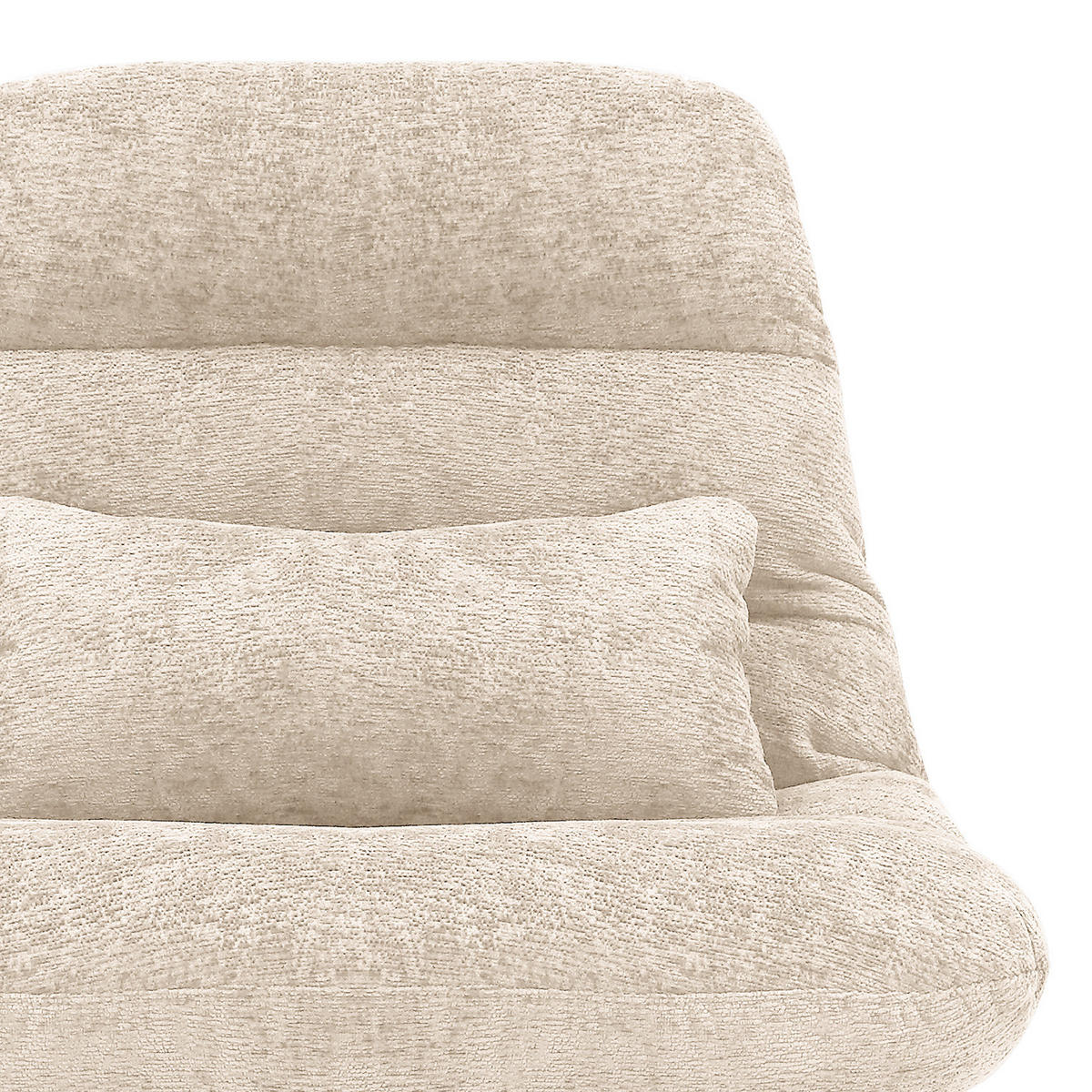 RELAXSESSEL - Chenille - Beige/Schwarz, Textil/Metall (84/88/94cm) - home24