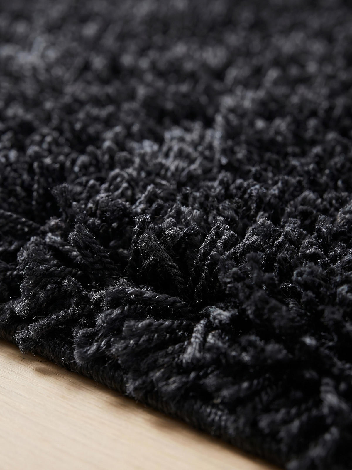 HOCHFLORTEPPICH SALZACH, einfarbig, Anthrazit, 80 x 250 cm - Anthrazit, Textil (80/250cm) - KADIMA DESIGN