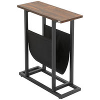 BEISTELLTISCH, Spanplatte, Dunkelbraun - Dunkelbraun, Kunststoff (49/19/55cm) - HOMCOM