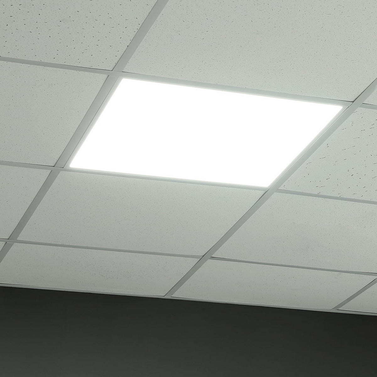 LED DECKENLEUCHTE Panel Weiß - Weiß, Metall (59.5/59.5/2.9cm)