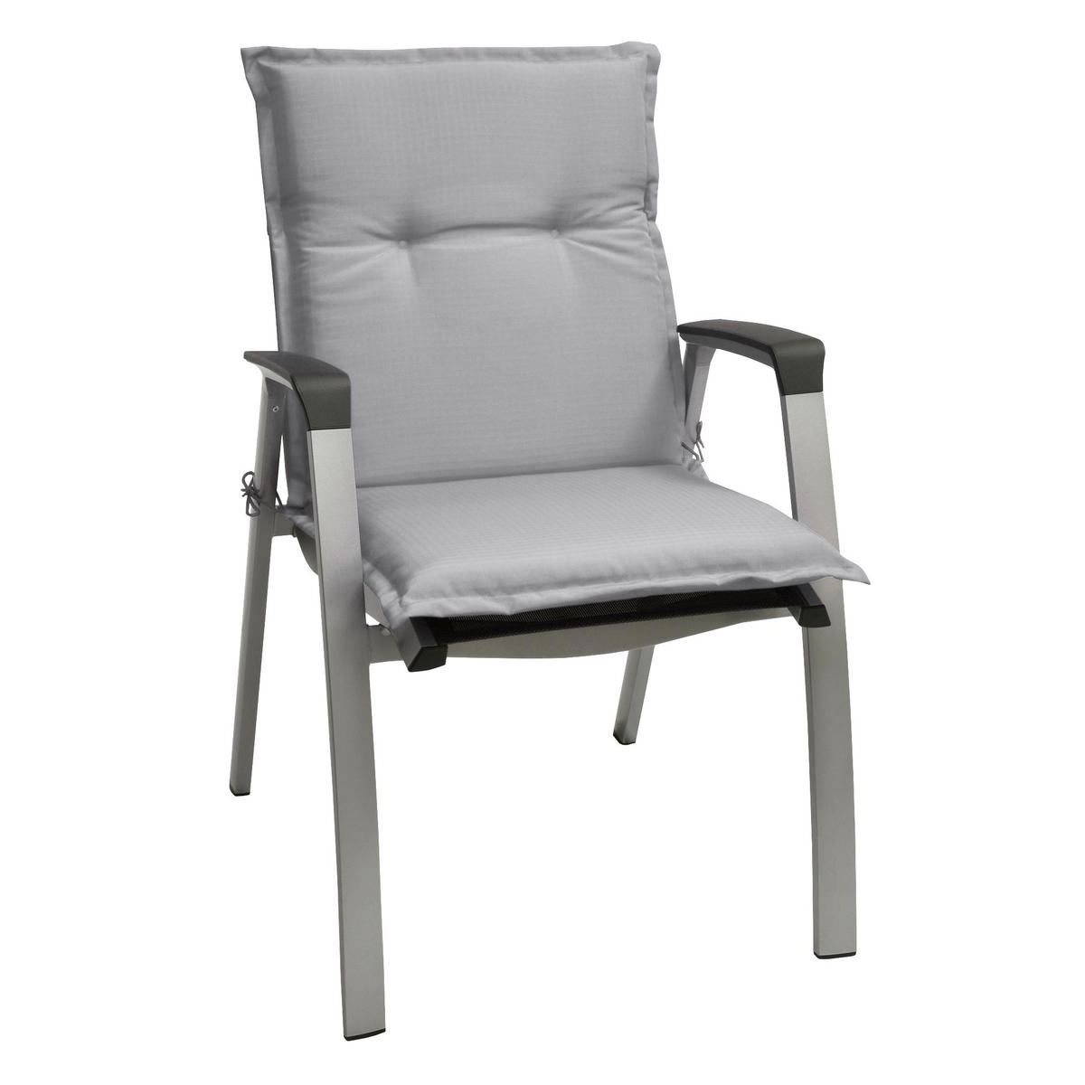 NIEDERLEHNERAUFLAGE Flair NL 100/50/8cm Hellgrau - Hellgrau, Textil (50/6/100cm) - Beautissu 