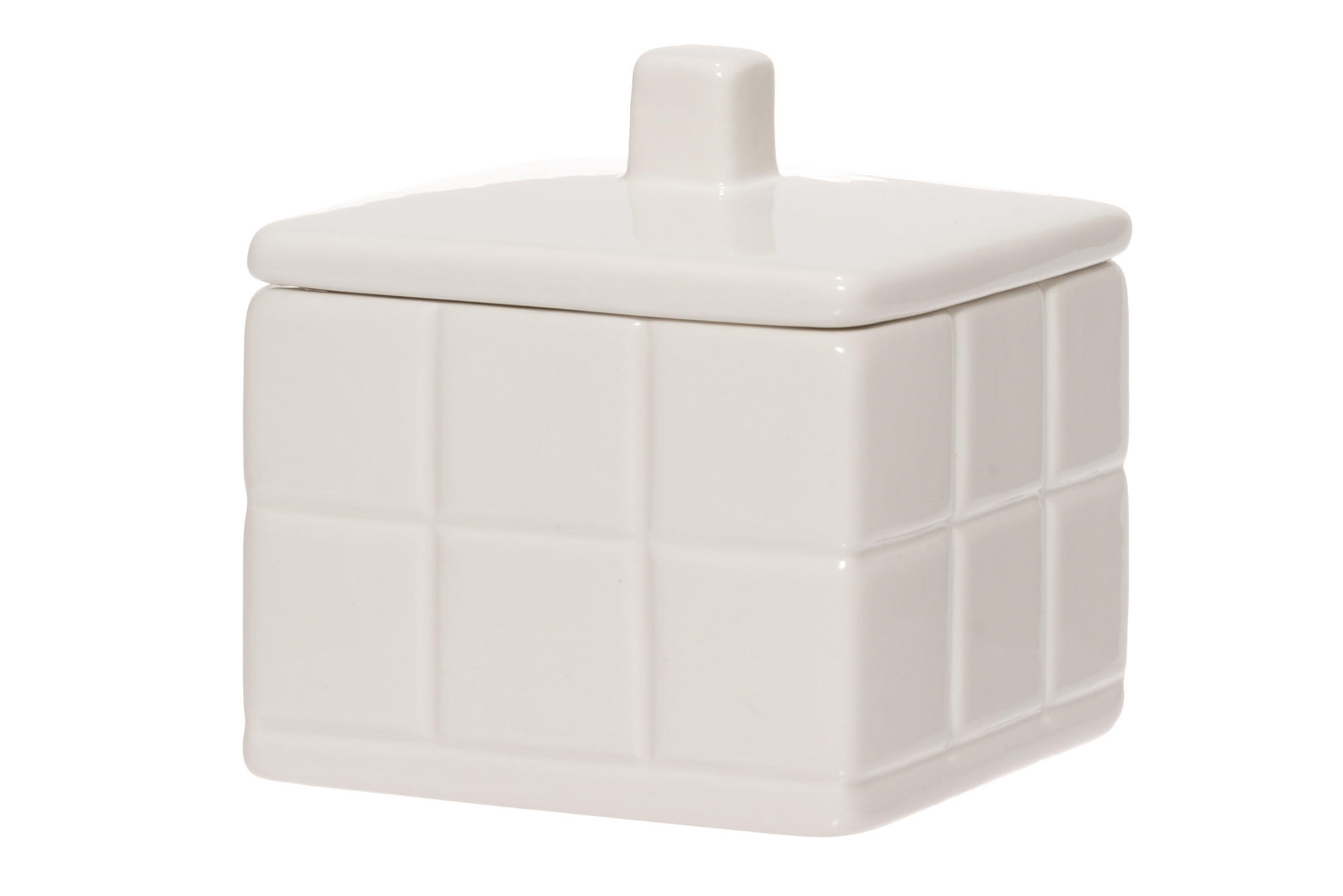 KERAMIKBEHÄLTER Torino 9/9/10 cm - Weiß, Keramik (9/10/9cm)