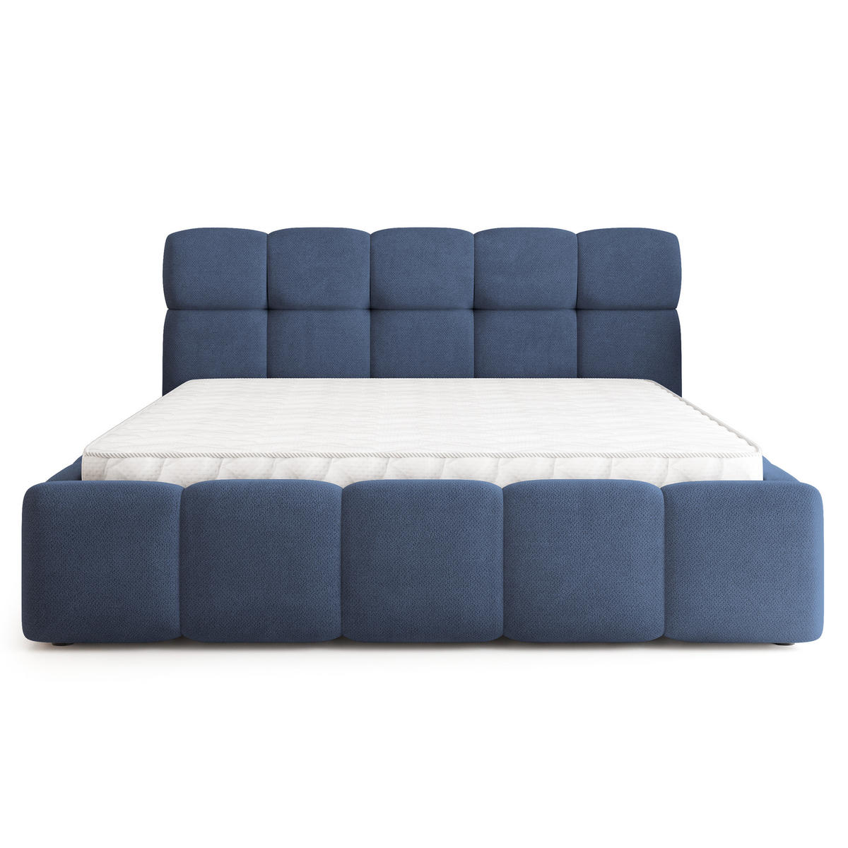 POLSTERBETT FARU SR 160x200 cm mit Bettkästen - Blau - Blau, Holz (160/200cm) - MASSENO
