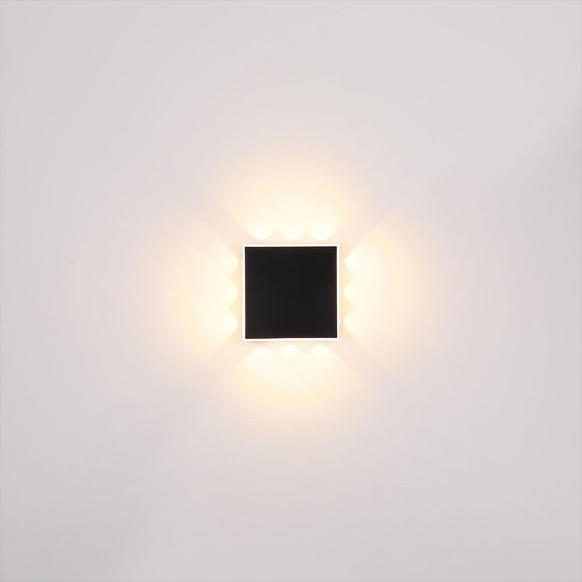 LED WANDLEUCHTE Metall Schwarz - Schwarz, Metall (20/20/20cm) - Globo Lighting