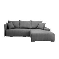 ECKSOFA TRAWANGA L mit Schlaffunktion, Grau - Grau, Textil (246/188cm) - Fedve