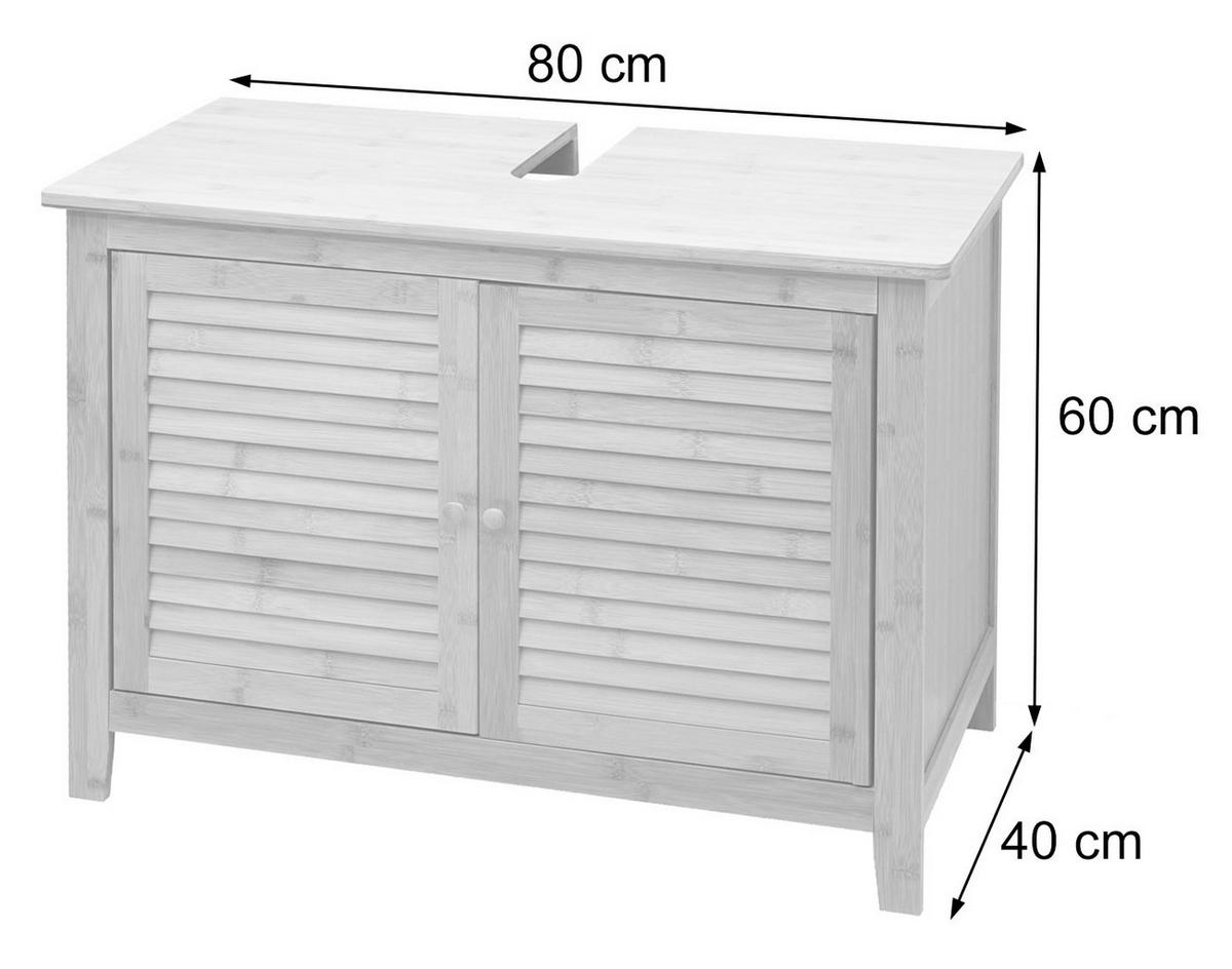 WASCHBECKENUNTERSCHRANK Braun - Braun, Holz (80/60/40cm) - MCW