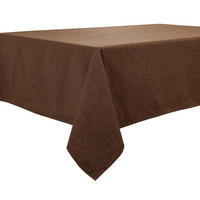 TISCHDECKE Dunkelbraun 145 x 300 cm wasserabweisend Leinenoptik - Braun, Textil (300/145/1.5cm)