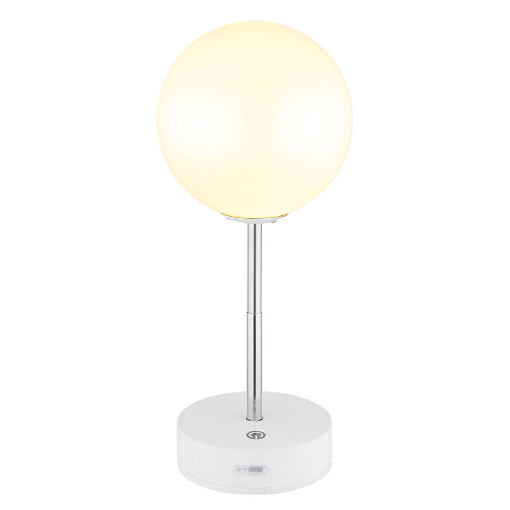 LED TISCHLEUCHTE Grada Weiß - Weiß, Metall (12/12/28cm) - Globo Lighting